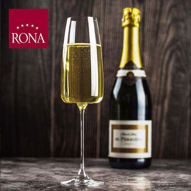 RONA Lona Lord Champagne Flute Glass Imported Crystal Glass Goblet Hotel Sparkling wine glass Gift box