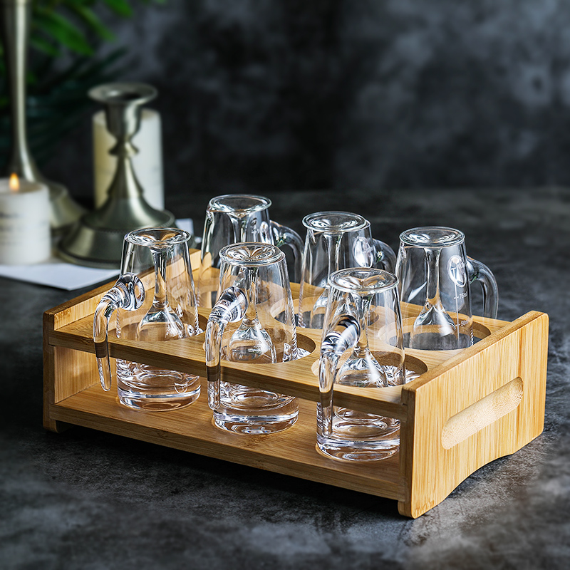 One Pot of White Wine Cup Home Crystal glass spirits One cup Bullet Cups of Wine Containing Layers Shelf Suit