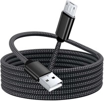 André micro charging line lengthened fast charging black 3 m power extension cord high-end aluminum alloy woven anti-breaking head