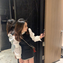 Autumn clothing 2020 new small fragrant lady style dress female spring and autumn high-end big brand temperament long sleeve black skirt