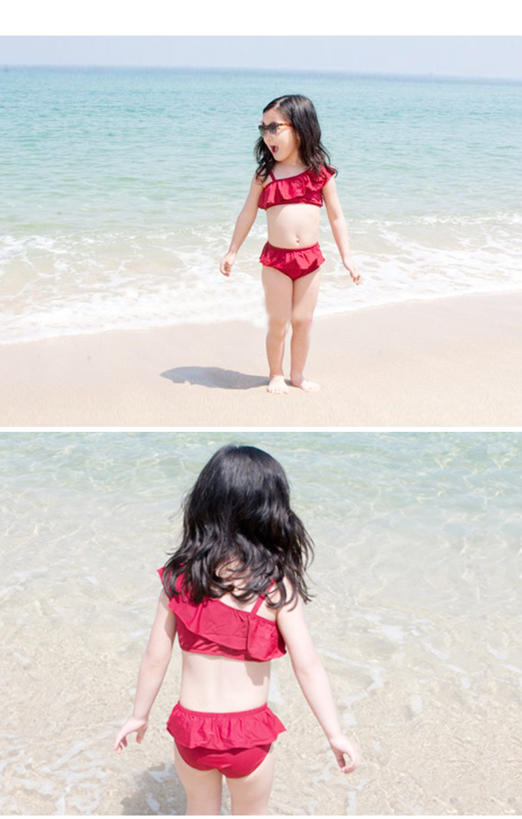 Đồ bơi trẻ em Hàn Quốc bé gái bé gái mặc bikini trẻ em chia đôi đồ bơi 1-3 tuổi -10 tuổi Đồ bơi - Bộ đồ bơi của Kid đồ bơi trẻ em nữ