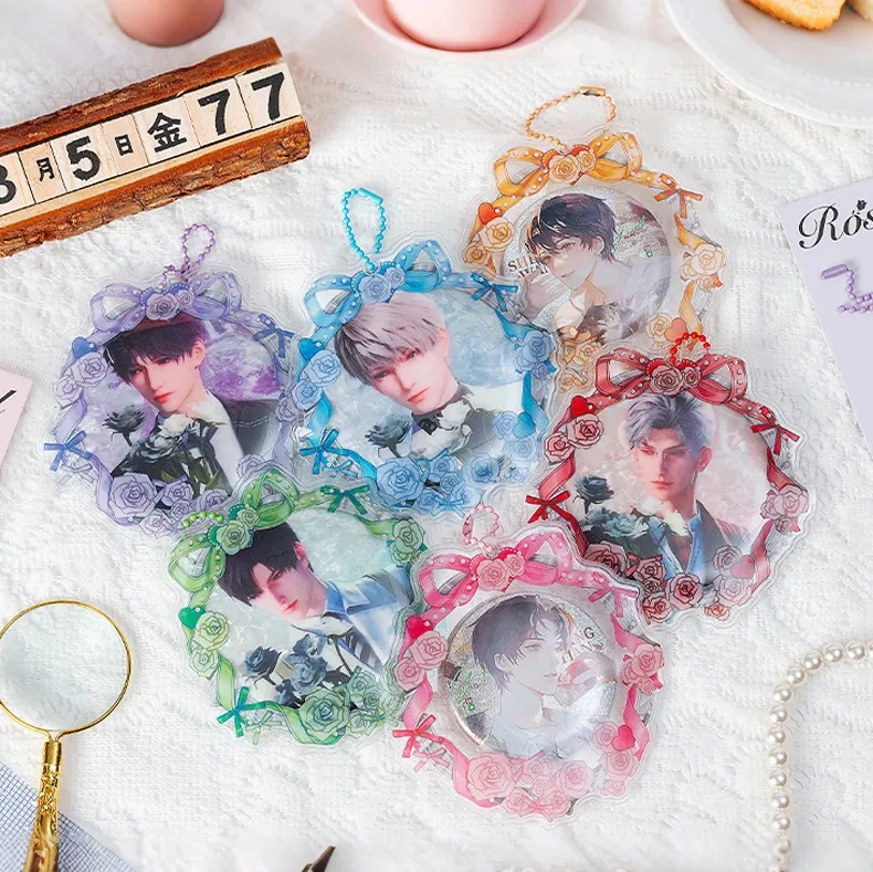 Love and Roses Wreath Badge Protective Cover Anime Pendant Decoration High-Value 55~75mm