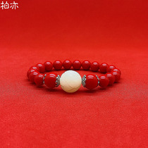 High content of raw ore emperor red cinnabar bracelet womens single ring bracelet retro temperament personality niche original design
