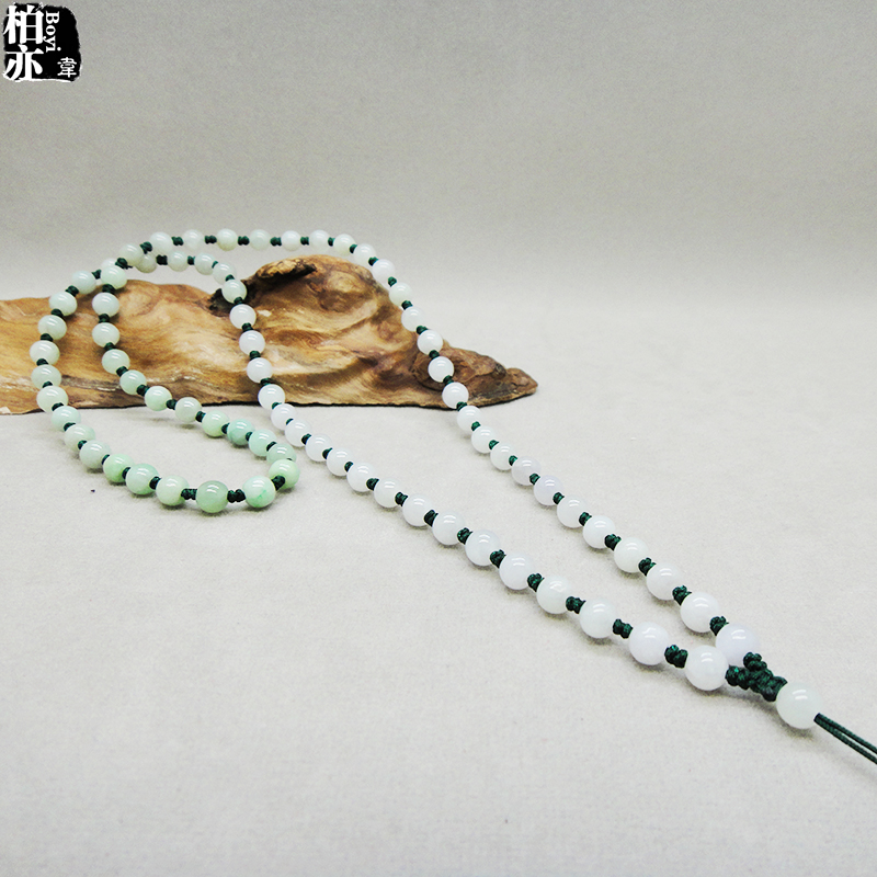 Women's natural jade jewelry pendant rope jade jade crash chain jade hanger hanging piece handmade chain rope