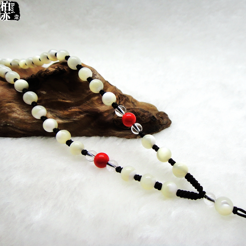 Adjustable shell jade pendant necklace rope jade pendant rope pendant lanyard hand-woven pendant rope pendant jade rope female