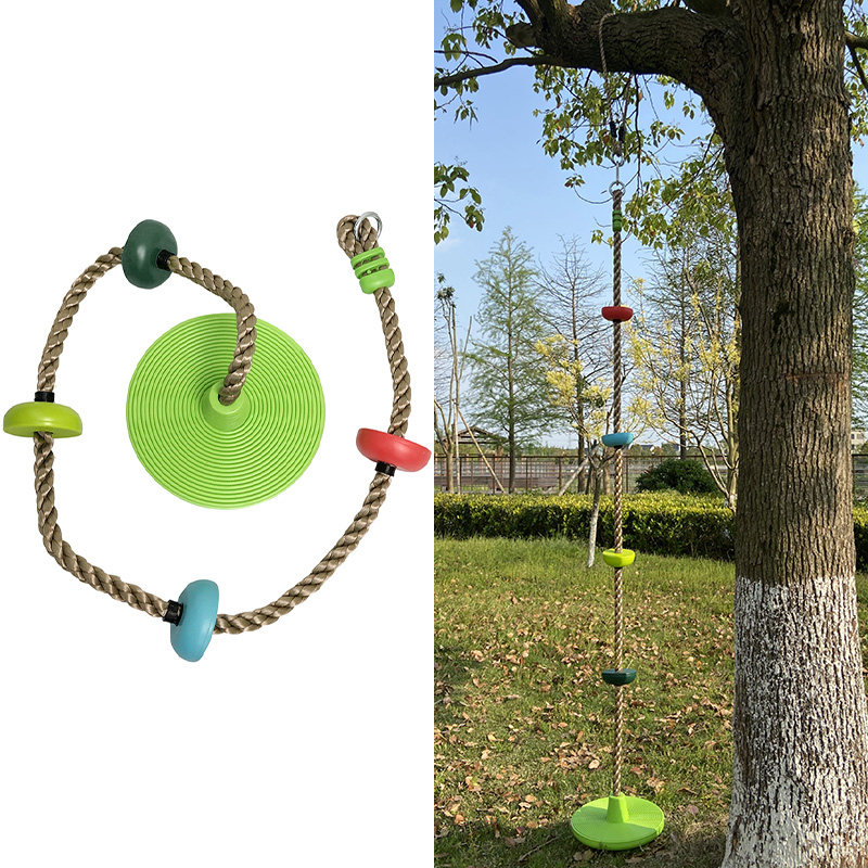 Bohai Children's swing Outdoor courtyard Indoor plastic bottom climbing disc swing Fitness sensory equipment play