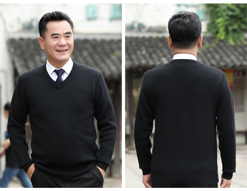 Áo len cổ lọ nam cổ dày Áo len cổ chữ V cho nam 2018 áo khoác hoodie nam