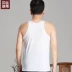 Mùa hè trung niên nam vest nam cotton trung niên mùa hè cha áo vest cha quần áo ngắn tay áo sơ mi nam - Áo vest cotton