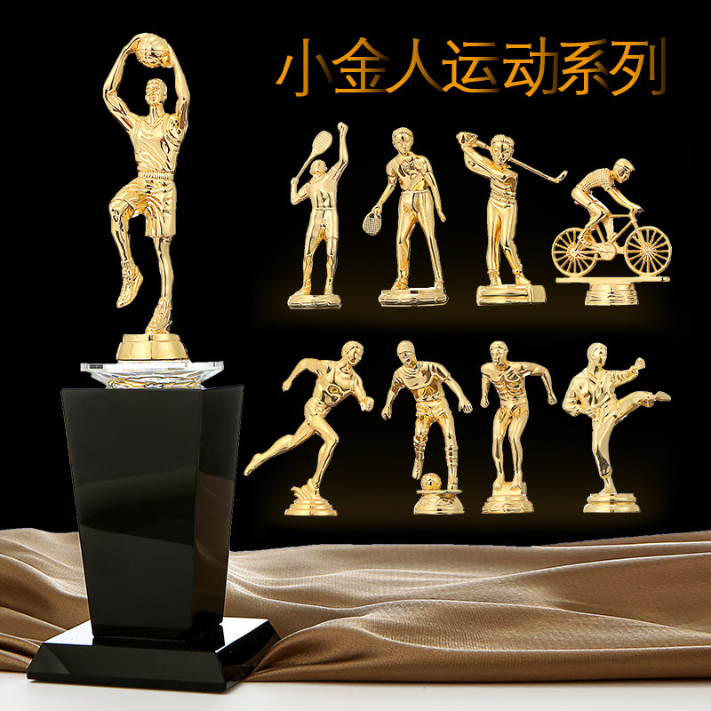 Various Competitions Basketball Football Champions Crystal Metal Trophies Customize Creative Contest Winners Award Prizes