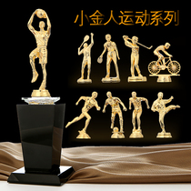Various Games basketball football champions crystal metal trophies customized creative competition championship awards prizes customized