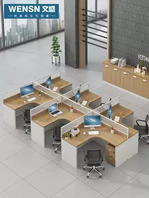 Office furniture simple modern office Table 46 people screen card seat work staff office table and chair combination
