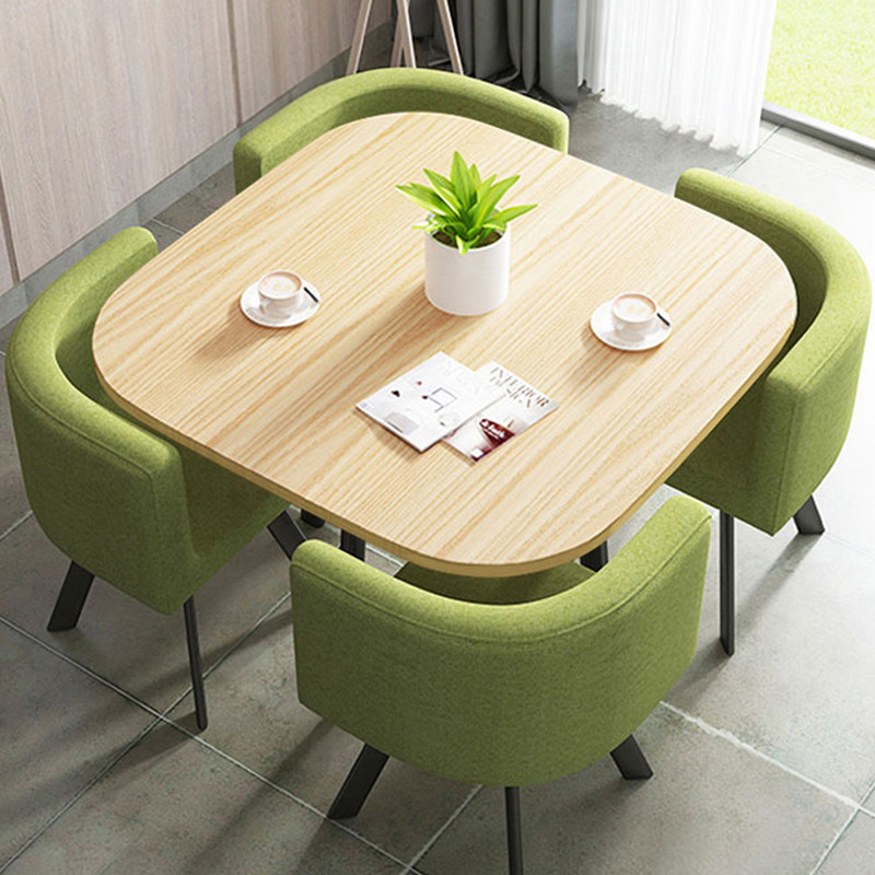 Conference negotiation table and chair combination 4 people small round table 4S shop sales office reception rest area leisure milk tea shop table and chairs