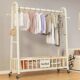 Extra-Large 32-Tube Coat Rack, Floor-Standing Bedroom Clothes Rack, Movable Indoor Clothes Drying Rack, Clothes Hanger, Storage Rack
