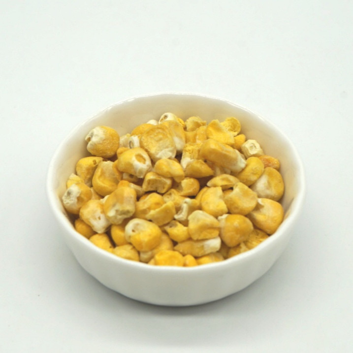 Hamsters love to eat small snacks freeze-dried tender sweet corn kernels nutrient-rich supplement energy lying hands training close to 20 grams