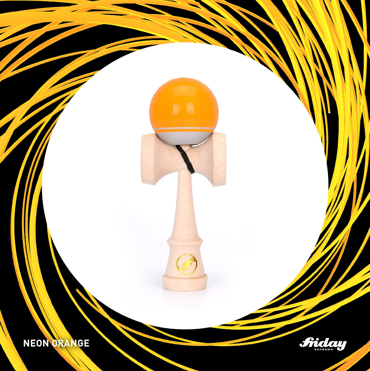 Friday Fluorescent Series Orange Maple Sticky Paint Kendama Kendama Kendama