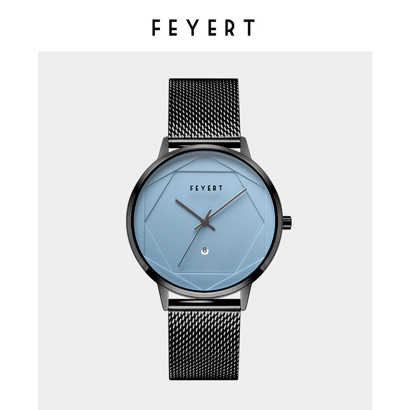 Feyert Official Website Genuine Digital Quartz Watch Simple Calendar Watch for Men and Women Niche Fashion Student Watch