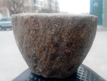 Qing Dynasty National Stone Groups Pound Garlic Stone Personality Stone Mouth Natural Fresh Flower Pot Fitness