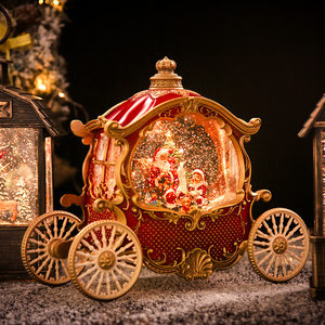Christmas Decoration Scene Setup Window Display Ornaments Santa Claus Snow Holiday Crafts Children's Gifts Christmas
