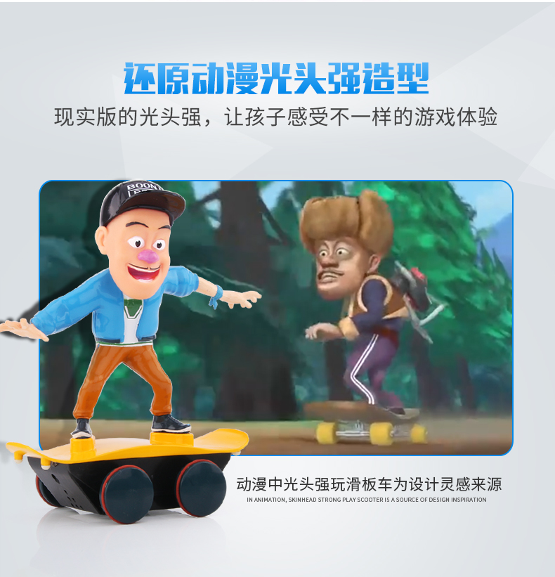 Chính hãng Long Xiang Xiong Expedition Nhật ký Đồ chơi Trẻ em Hói mạnh Stunt Xe tay ga Điều khiển từ xa Đồ chơi Trượt ván nhỏ đồ chơi trí tuệ