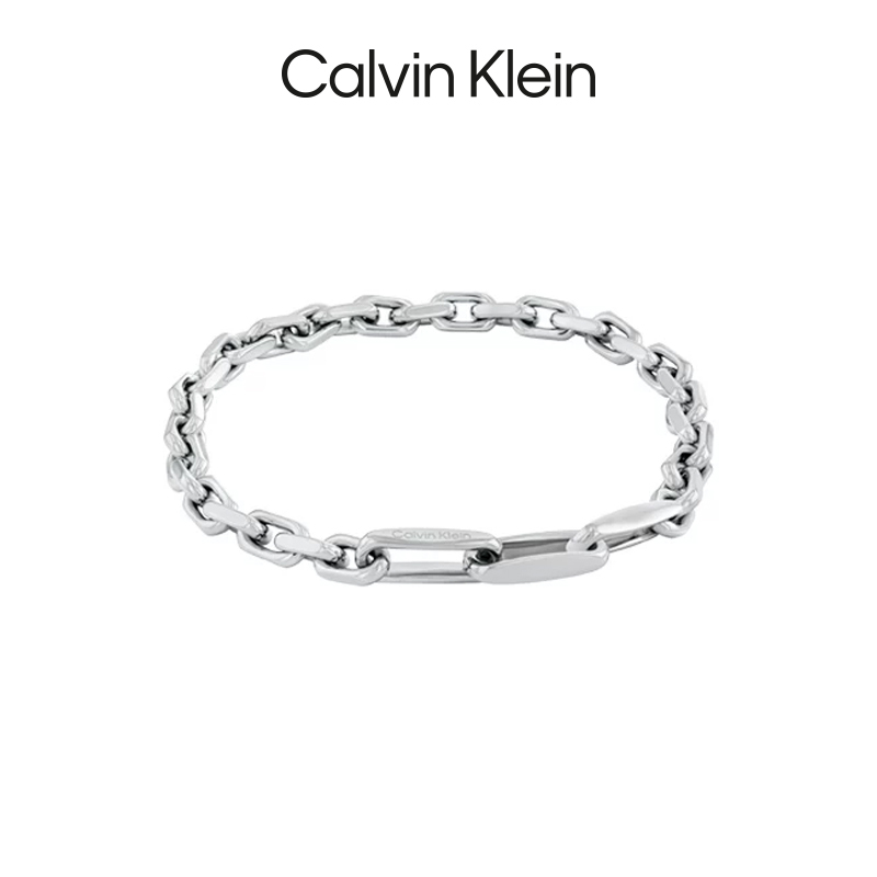 Calvin Klein Ck Cuban Chain Style Men's Elegant Silver Bracelet 35100050 as a Holiday Gift for Your Boyfriend Calvin Klein Ck Cuban Chain Style Men's Elegant Silver Bracelet 35100050 as a Holiday Gift for Your Boyfriend