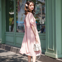 Pregnant women skirt Summer chiffon dress summer fashion summer Foreign style 2021 spring new spring summer fairy long