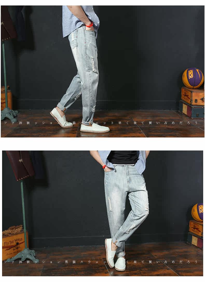 Jeans pour jeunesse droite en vrac en coton pour printemps - Ref 1463154 Image 17