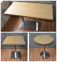 Customized simple snacks fast food Square Table Cafe milk tea shop Western restaurant table and chair rectangular table round table combination
