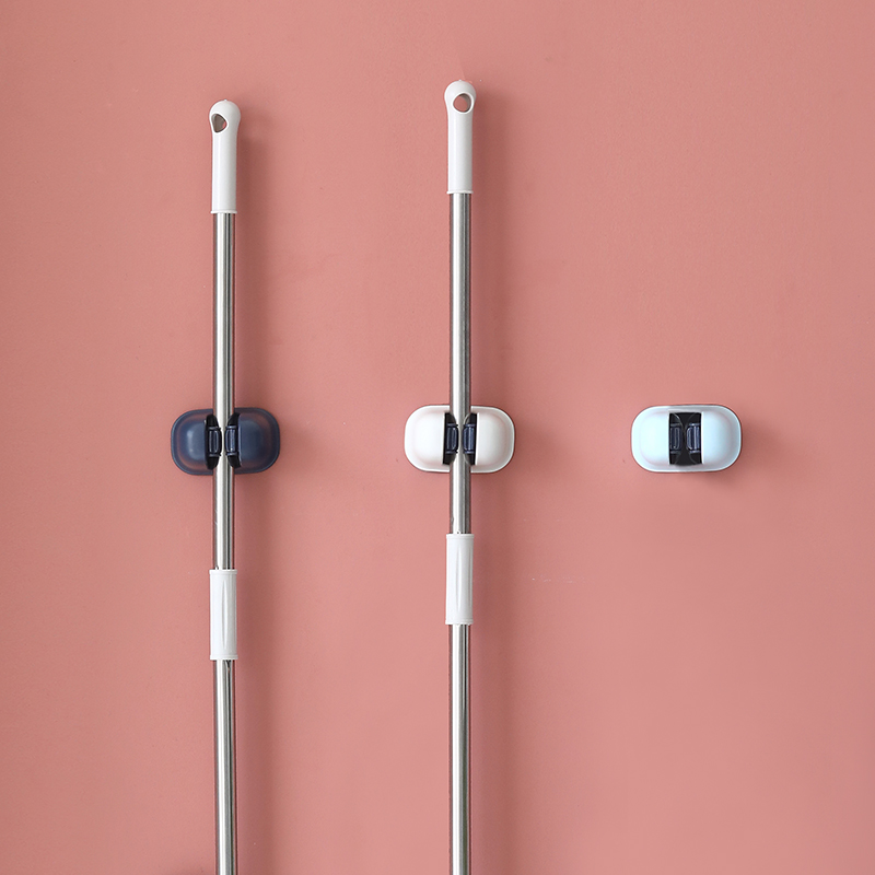 Touch hook-free punch-free makeup room mop holder holder stacks clamp toilet wall hanging mop mould hanging hanging