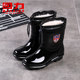 Pull back men's rain boots summer kitchen work overshoes short-tube non-slip rain boots car wash fishing shoes mid-tube waterproof shoes