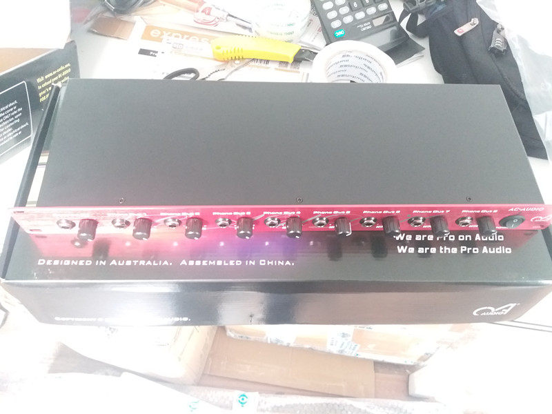 AC-AUDIO HA8M Octal Headphone Dispenser Amplifier 8 Channel Headphone Splitter Ear Amplifier