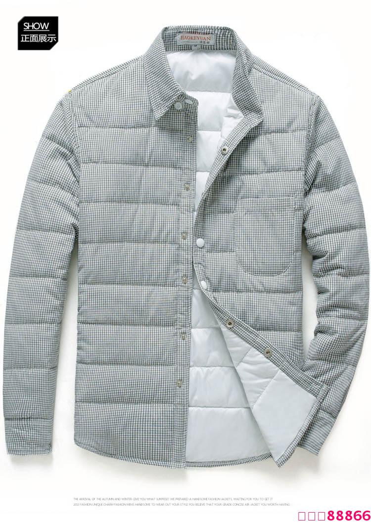 Áo nam mùa đông mới xuống áo cotton trẻ trung áo dài tay Áo khoác mỏng ấm áp quần áo đẹp trai áo sơ mi hàn quốc nam