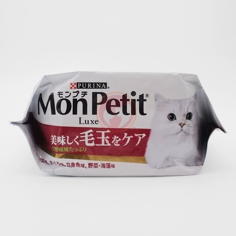 Nhật Bản MonPetit Cat Belle Người lớn Mèo Thực phẩm Cơ thể trắng Cá hoang dã Rau tảo Hairball Mèo Thức ăn 1.36kg Đỏ - Cat Staples