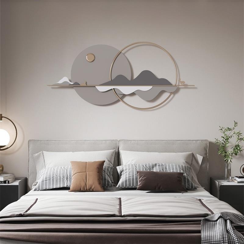 New Chinese Wall Decoration Painting Metal Bedroom Bedside Pendants Sofa Background Solid Wall Decoration Hotel Iron Art Wall-hanging-Taobao