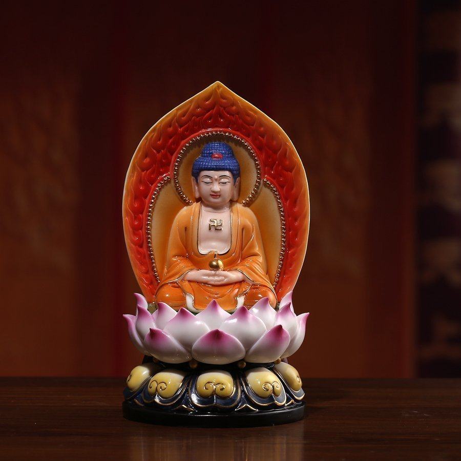 Sanskrit carry-on Buddha Sakyamuni Buddha Porcelain Buddha Statues are dedicated to the Buddha's home Residence Decoration On-board Pendulum