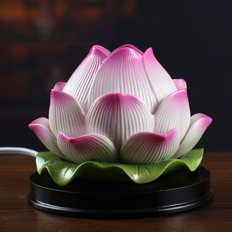 Sanskrit ceramic lotus light for the Buddha lamp Buddha Supplies LED Buddha for the lamp Changming lamp Buddha front swing piece for the lamp
