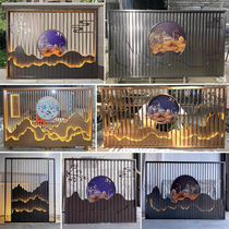 Stainless steel rockery screen background wall partition metal grille garden outdoor villa courtyard new Chinese style screen wall