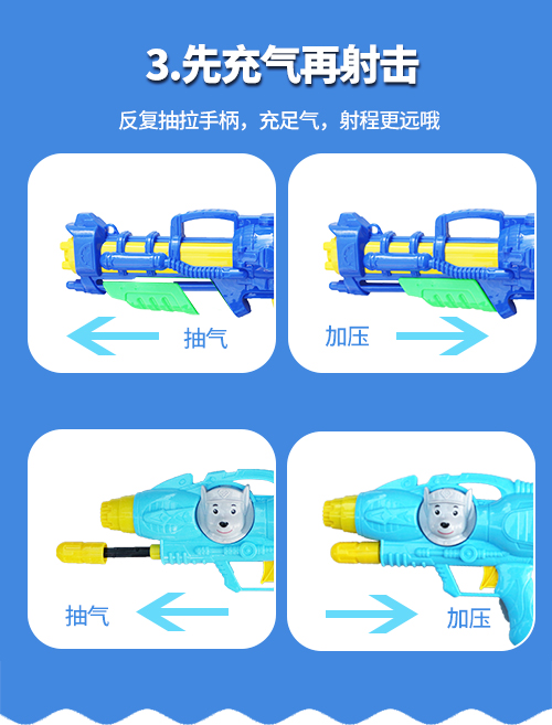 Ngày của trẻ em Đồ Chơi Súng Nước Bé Vẽ Súng Nước Lớn Áp Lực Cao Dành Cho Người Lớn Phun Nước Grab Boy Ba Lô Súng Nước