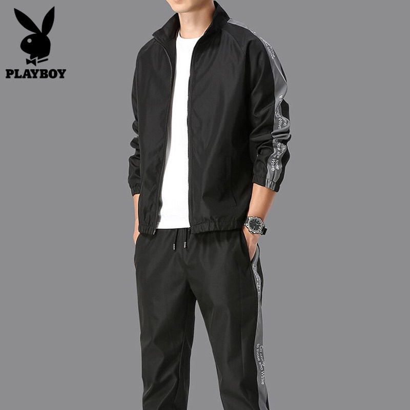 Playboy Fashion Casual Suit Men's Autumn Clothes Men's Wear Set with Handsome Sports Suit