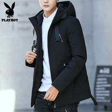 Пуховик мужской 花花公子冬季羽绒服男士中长款2020新款潮牌正品连帽加厚外套男款