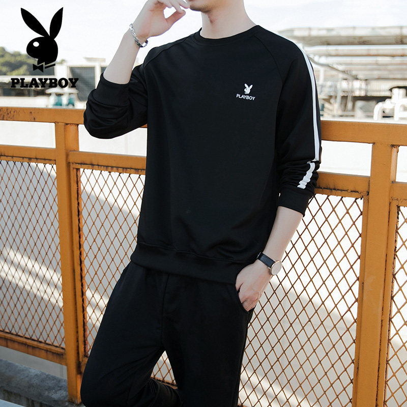 Playboy Spring and Autumn Casual Set Men's Sports Clothes with handsome trend fashion men's suit