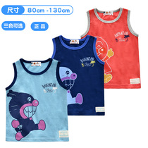 Spot: 2022 New Bread Superman Warriors children Clothing Pure Cotton Vest Children Men And Women Childless Sleeveless T-shirt Summer Blouse