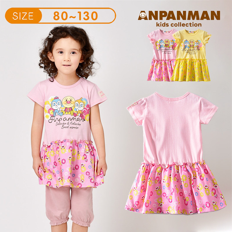 Spot 2023 New Bread Superhuman Warriors Children Dress Pure Cotton Girl Skirt Summer Short Sleeve Children Fashion Dress 