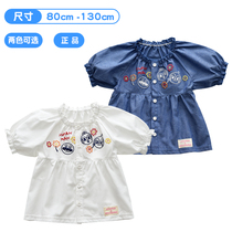 Spot: Bread Superman Warriors Summer Pure Cotton Girl Child Clothing Children Casual Loose Short Sleeve Blouse Blouse