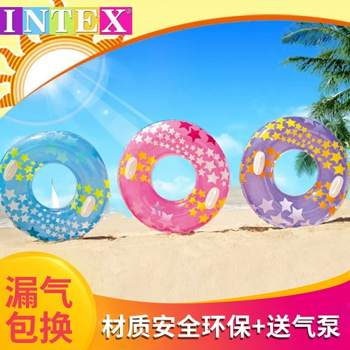 INTEX Надувной летний плавательный круг для взрослых, увеличенная толщина, 9 лет