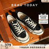 BeauToday thick-soled canvas shoes low-top sports
