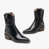 BeauToday Демисезонные джинсовые короткие сапоги в английском стиле, в британском стиле