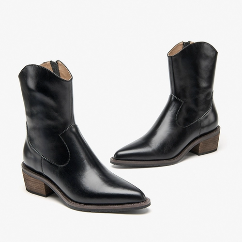 BeauToday Демисезонные джинсовые короткие сапоги в английском стиле, в британском стиле