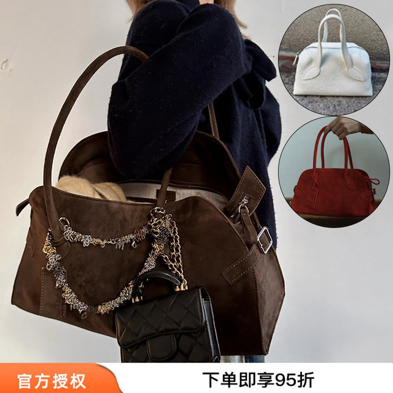 [in Stock] Wu Xin's Same Model Afflatus3 26 New Handbag Boston Bag Tote Bag Shoulder Bag for Women