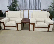 Reception room negotiation office sofa coffee table combination fabric single seat VIP reception sofa single sofa