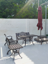 Park Chair Outdoor Bench Aluminum Alloy Row Chair Bench Chair Leisure Bench Seat Garden Chair Villa Garden Bench